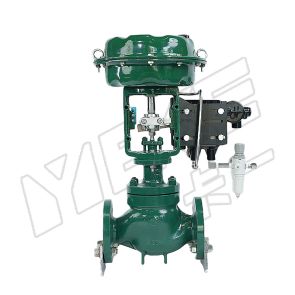 Pneumatic single-seat control valve with positioner